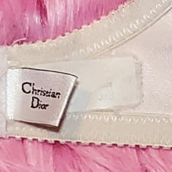 Rare Vintage Christian Dior Lace Bra 34B Pink - Picture 6 of 11